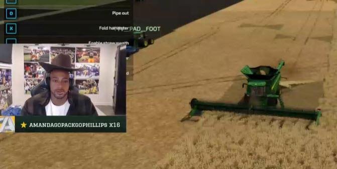 Aj Dillon playing Farming Simulator